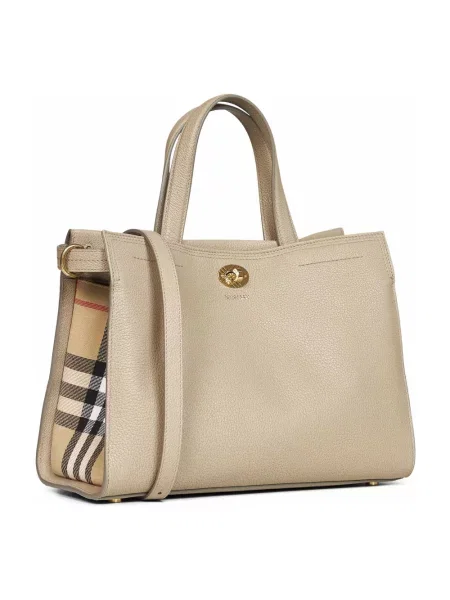 Shopperka Burberry w kratę beżowa