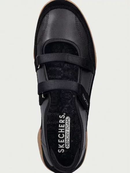 Skechers balerina cipő bőr ZINGER EVO-ZEN DAZE fekete