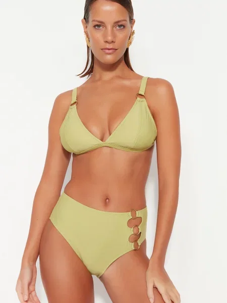 Bikini Trendyol cu talie înaltă verde
