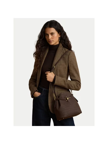 Τσάντα LAUREN RALPH LAUREN Σκούρο καφέ