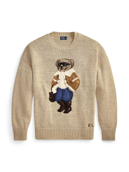 Polo Ralph Lauren Πουλόβερ ναυτικό μπλε / καφέ / ανοικτό καφέ μαύρο