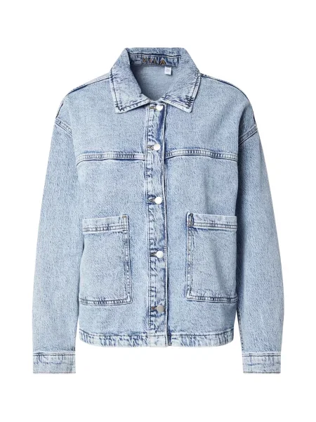 VILA Geacă de primăvară-toamnă VIJaf deschis albastru