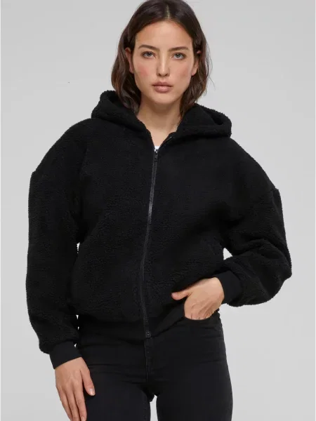 Hanorac cu fermoar Urban Classics negru