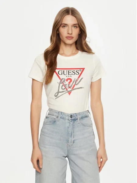 Guess Tricou Écru