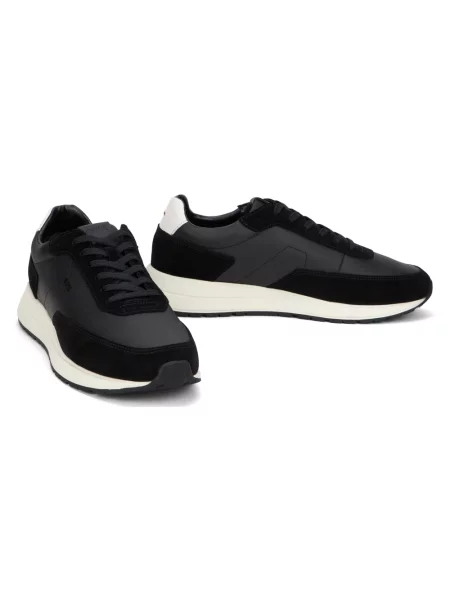 Sneakersy Boss skórzane czarne
