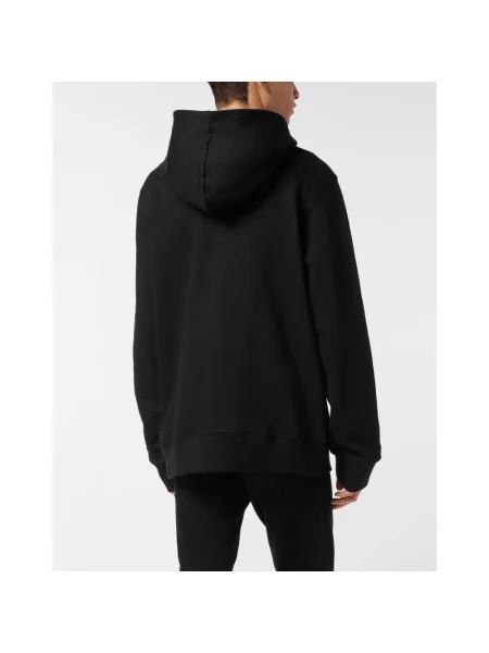 Bluza z kapturem Philipp Plein polarowa z kamieniami czarna
