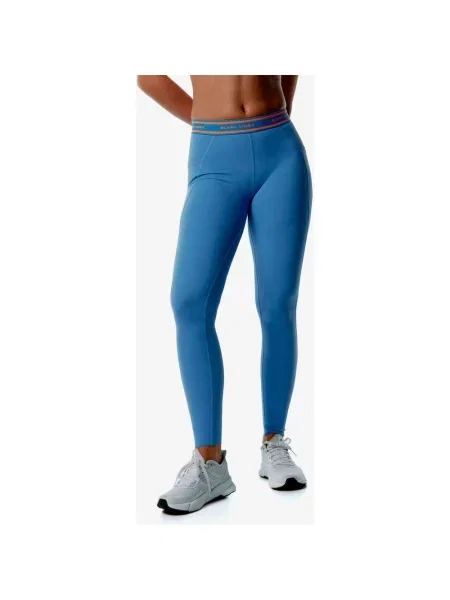 Legginsy długie Black Limba Eraflex niebieski pomarańczowy S czarne