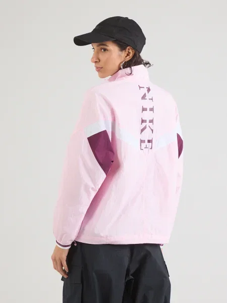 Nike Sportswear Prechodná bunda cyklaménová / ružová biela
