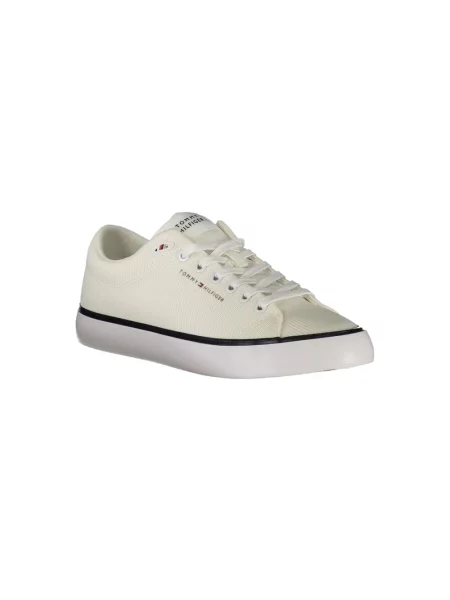 Lniane sneakersy Tommy Hilfiger białe