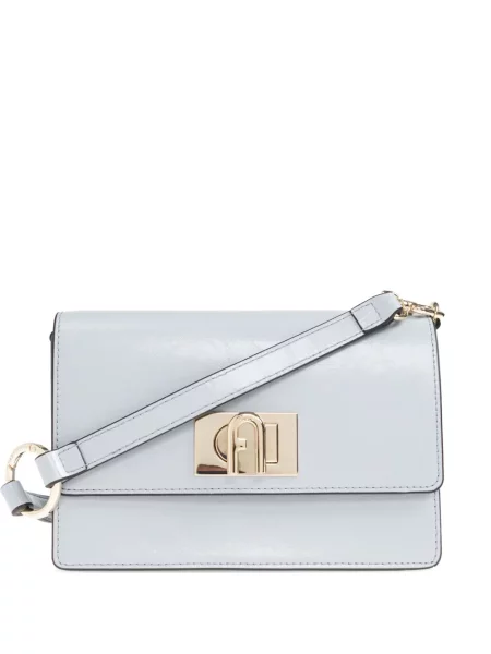 Top Furla z autografem niebieski