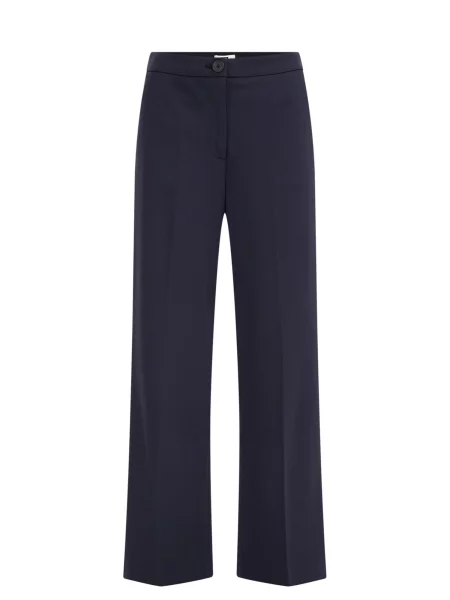 WE Fashion Pantaloni cu dungă bleumarin