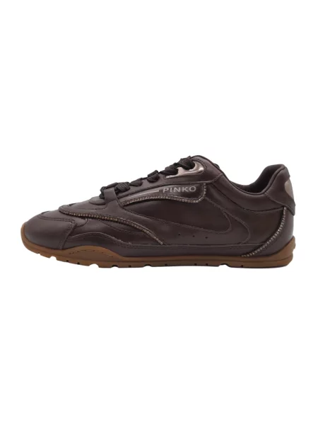 Sneakersy Pinko brązowe