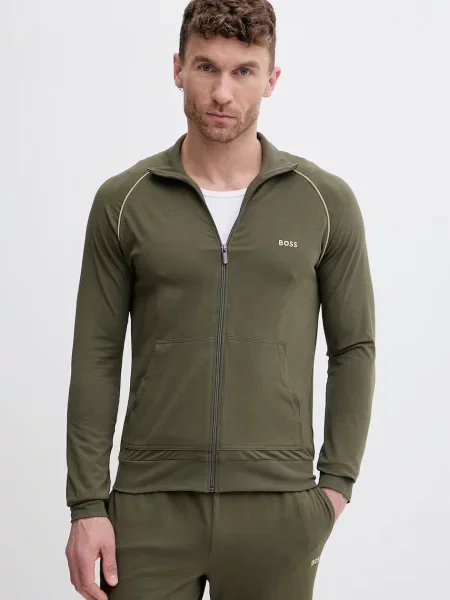BOSS hanorac cu pentru bărbați din cu Mix&Match Jacket Z verde