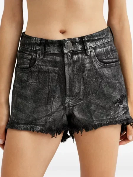 Pantaloni scurți din denim One Teaspoon scurte negru