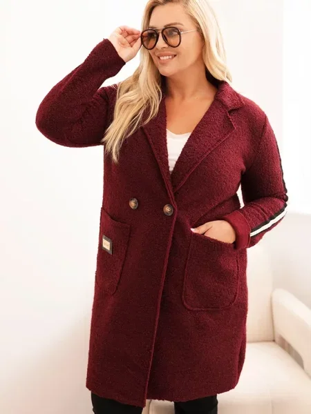 Palton Kesi Włoski bordo