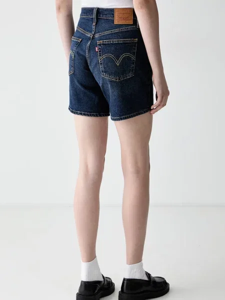 Levi's szorty jeansowe MID THIGH niebieskie