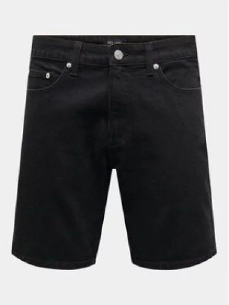 Only & Sons Džínové šortky Edge černá