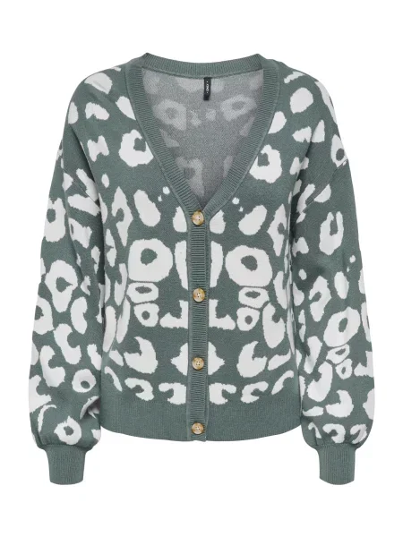 ONLY Geacă tricotată ONLLEONA verde jad alb