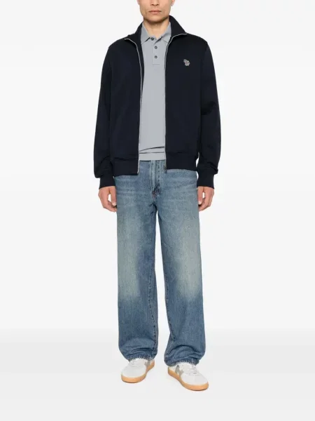 Hanorac cu fermoar Ps Paul Smith cu model zebră albastru