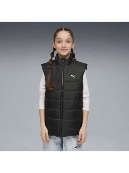 PUMA Młodzieżowy ocieplany bezrękawnik Essentials Odzież czarny