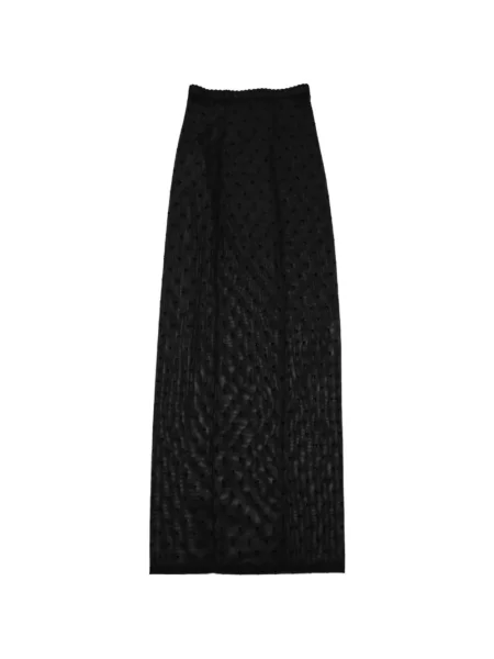 Fusta maxi Marine Serre cu imagine plasă negru