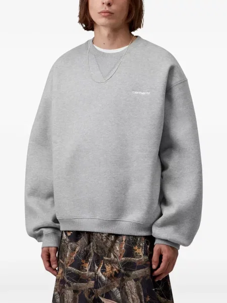 Hanorac Carhartt Wip cu autograf gri