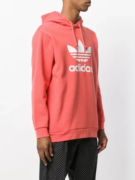 Hanorac cu glugă Adidas roșu