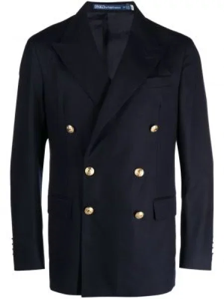 Вълнен блейзър Polo Ralph Lauren синьо