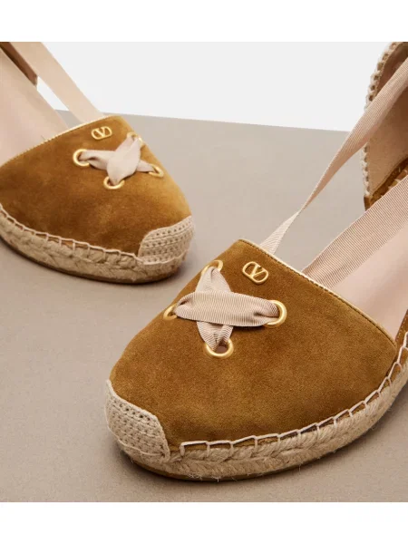 Espadrile Valentino Garavani iz semiša rjava