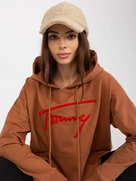 Hanorac cu glugă Fashionhunters maro