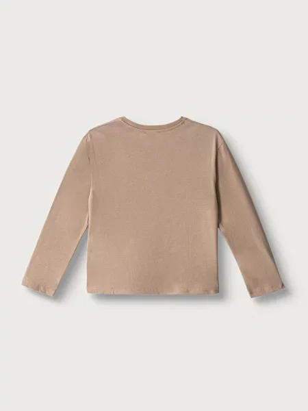United Colors of Benetton tričko s dlhým rukávom detské hnedá