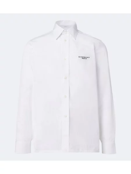 Cămașă Givenchy cu broderie din poplin alb
