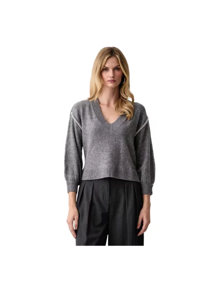 Sweter Guess wełniany szary