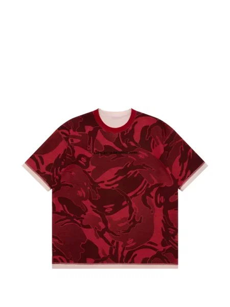 Tricou Aape By A Bathing Ape cu imagine cu model camuflaj roșu