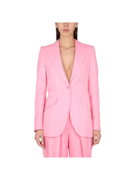 Lniana marynarka Stella Mccartney różowa