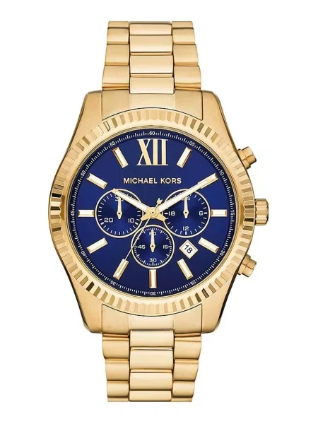 Michael Kors Ceas analogic LEXINGTON marin / auriu albastru