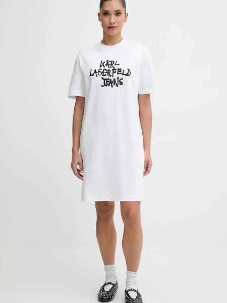 Karl Lagerfeld Jeans Rochie de zi alb