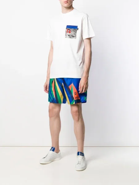 Raštuotos bermuda šortai Polo Ralph Lauren mėlyna