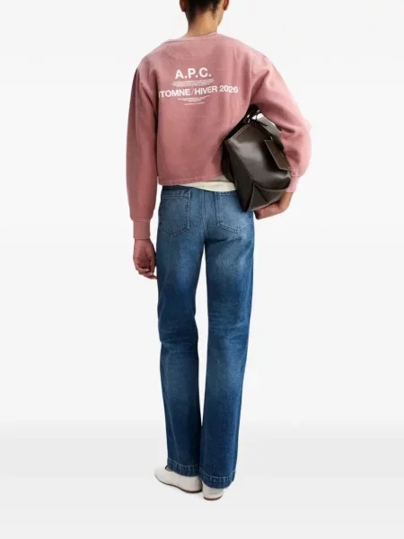 Decupat hanorac A.p.c. cu imagine roz