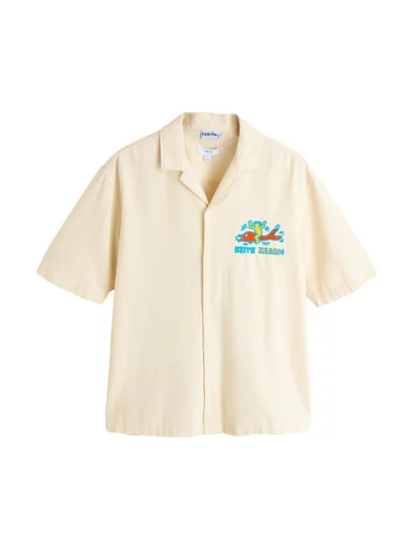 Next Cămașă ecru galben / verde albastru