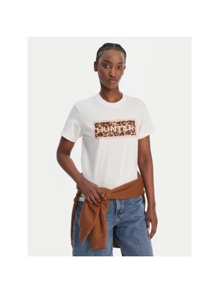 Hunter Majica Essentials Regular Fit bela