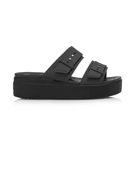 Klapki Crocs na koturnie czarne