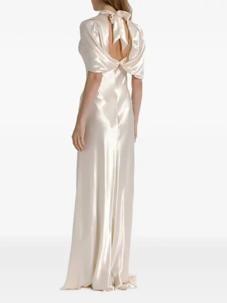 Gulerat rochie Alberta Ferretti de costum alb