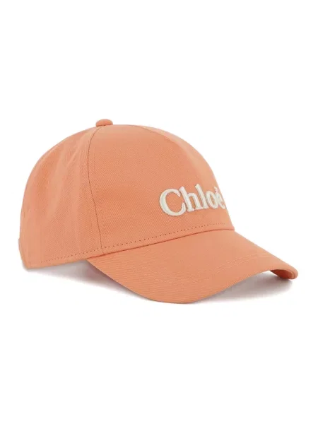 Haftowana czapka z daszkiem Chloe pomarańczowa
