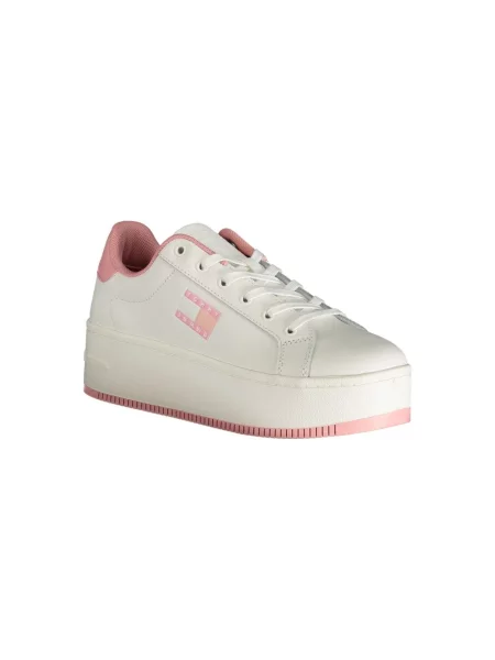 Sneakersy Tommy Jeans na koturnie różowe