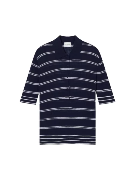 Closed Koszulka Polo Z Dzianiny blau niebieska