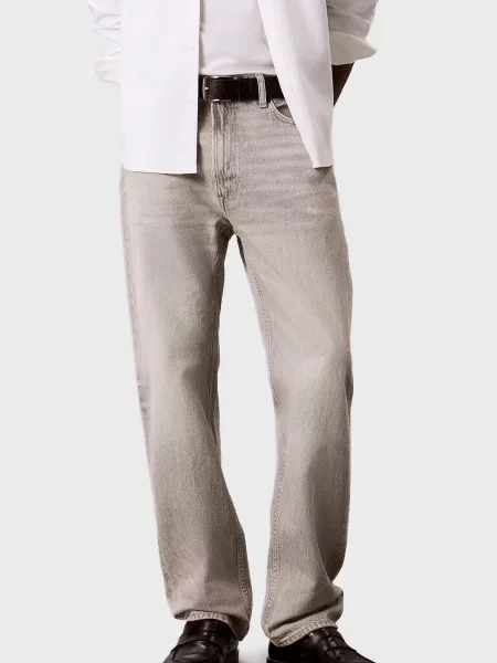 Прямі джинси Calvin Klein Jeans сірі