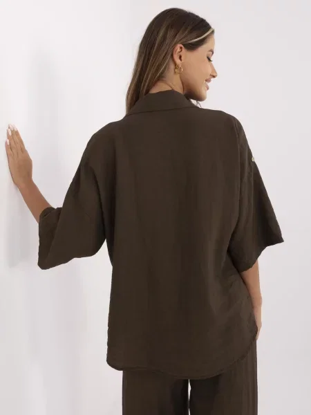 Cămașă Italy Moda maro