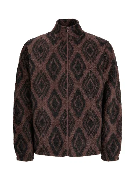 JACK & JONES Jachetă fleece JORSEBASTIAN castaniu / închis maro
