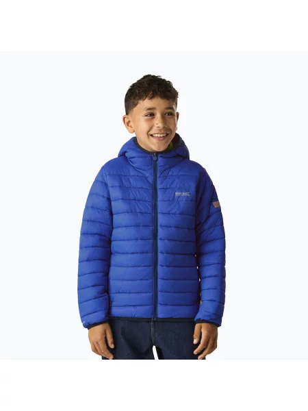 Geacă cu puf pentru copii REGATTA Hooded Marizion olympian blue/aviator blue albastru